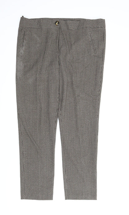 Womens UK Size 16 Papaya Regular Fit Carrot Brown Trousers