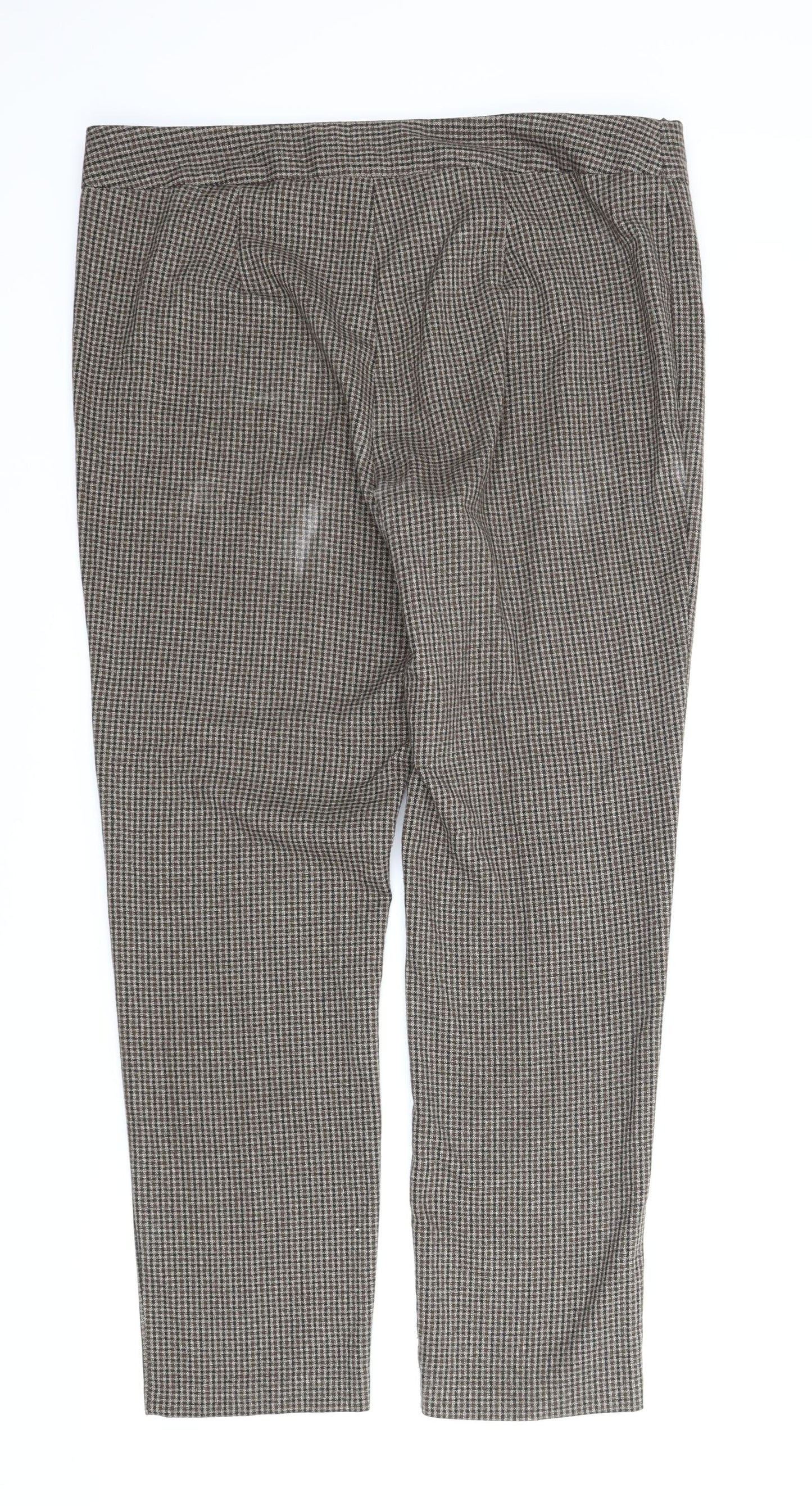 Womens UK Size 16 Papaya Regular Fit Carrot Brown Trousers