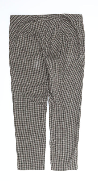 Womens UK Size 16 Papaya Regular Fit Carrot Brown Trousers