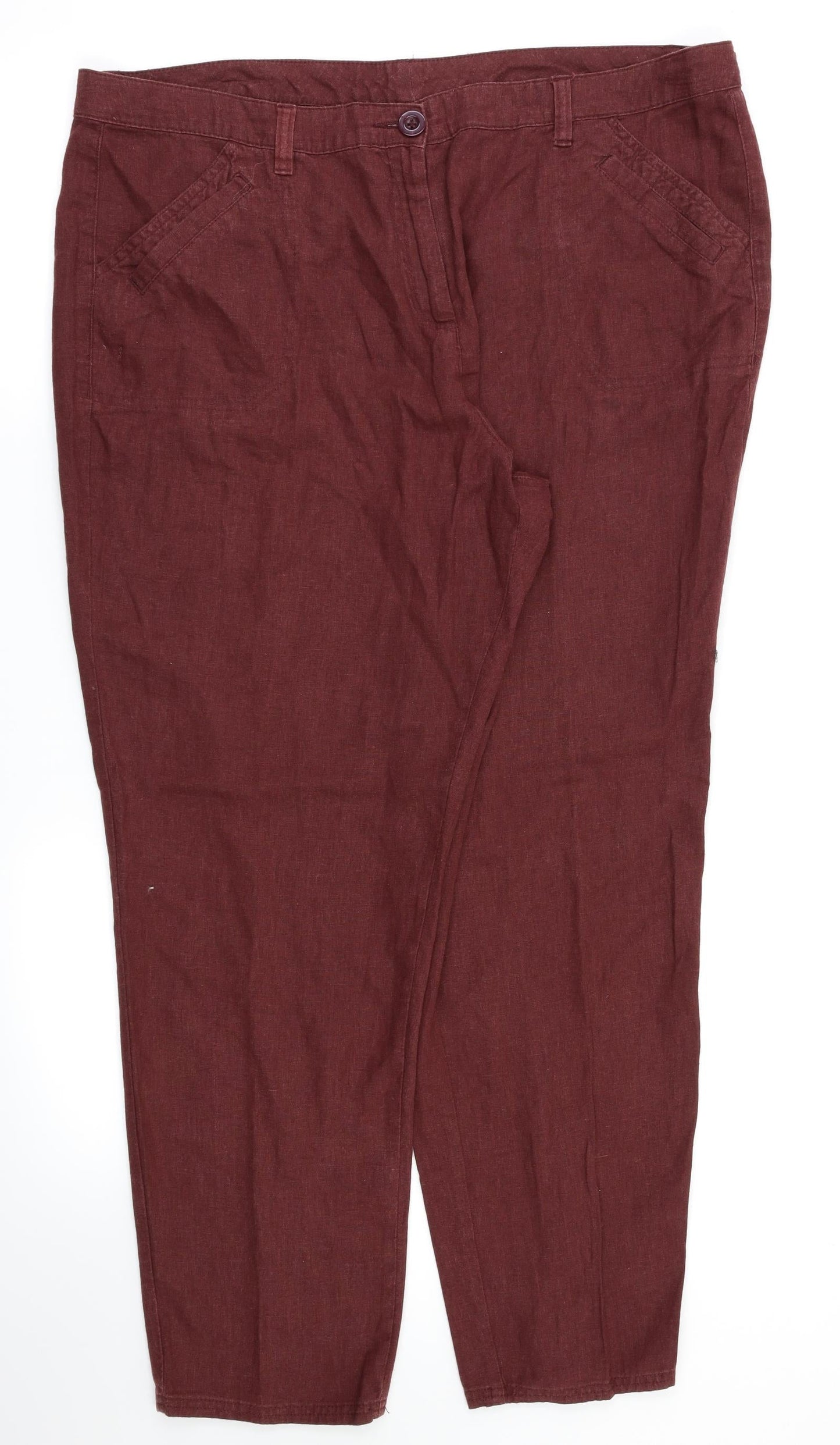 Womens UK Size 18 BHS Regular Fit  Red Trousers