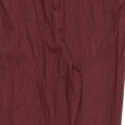 Womens UK Size 18 BHS Regular Fit  Red Trousers