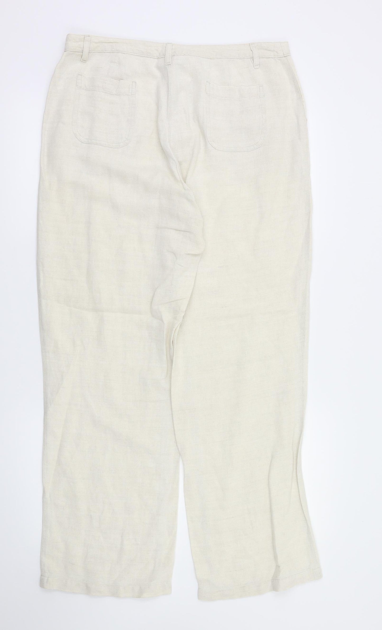 Womens UK Size 16 Etam Regular Fit  Ivory Trousers