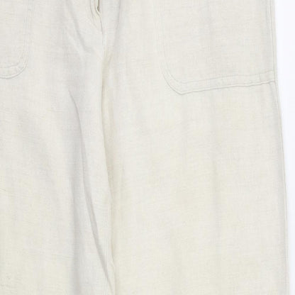 Womens UK Size 16 Etam Regular Fit  Ivory Trousers