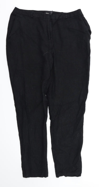 Womens UK Size 10 ASOS Regular Fit  Black Trousers