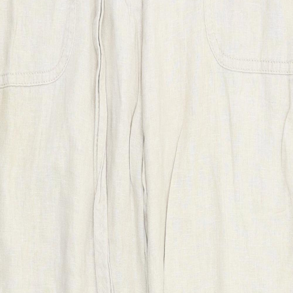M&s Womens Beige   Trousers  Size 12 L26 in