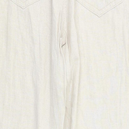 M&s Womens Beige   Trousers  Size 12 L26 in