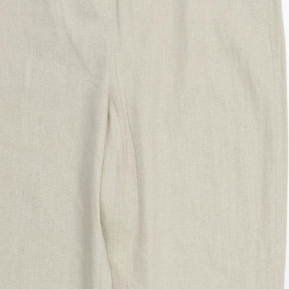 Womens UK Size 14 M&S Regular Fit  Beige Trousers