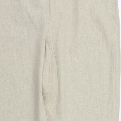 Womens UK Size 14 M&S Regular Fit  Beige Trousers