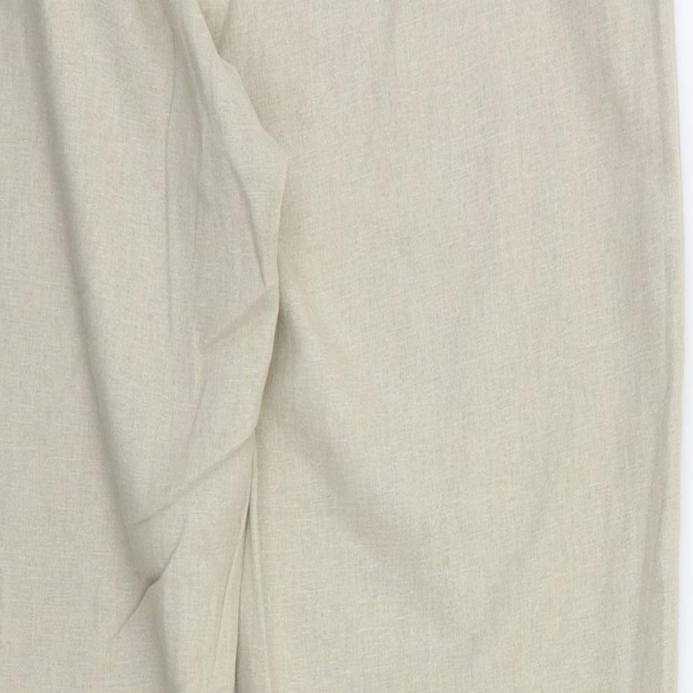 Womens UK Size 14 M&S Regular Fit  Beige Trousers