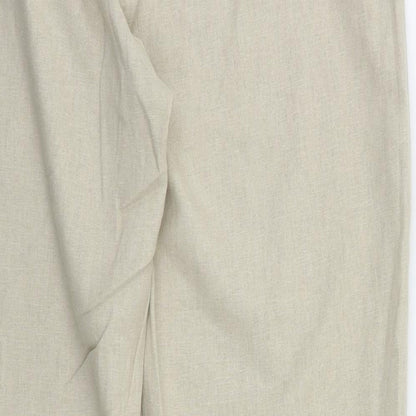 Womens UK Size 14 M&S Regular Fit  Beige Trousers