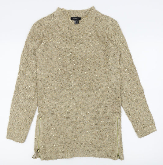 Primark Womens Gold   Fit & Flare  Size 6