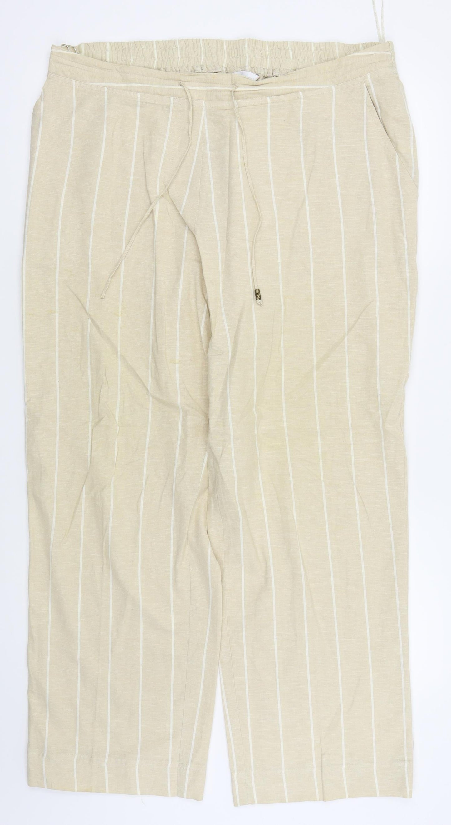 Womens UK Size 18 BEING CASUAL Regular Fit  Beige Trousers