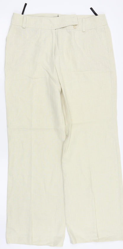 Evie Collection Womens Beige   Trousers  Size 12 L27 in
