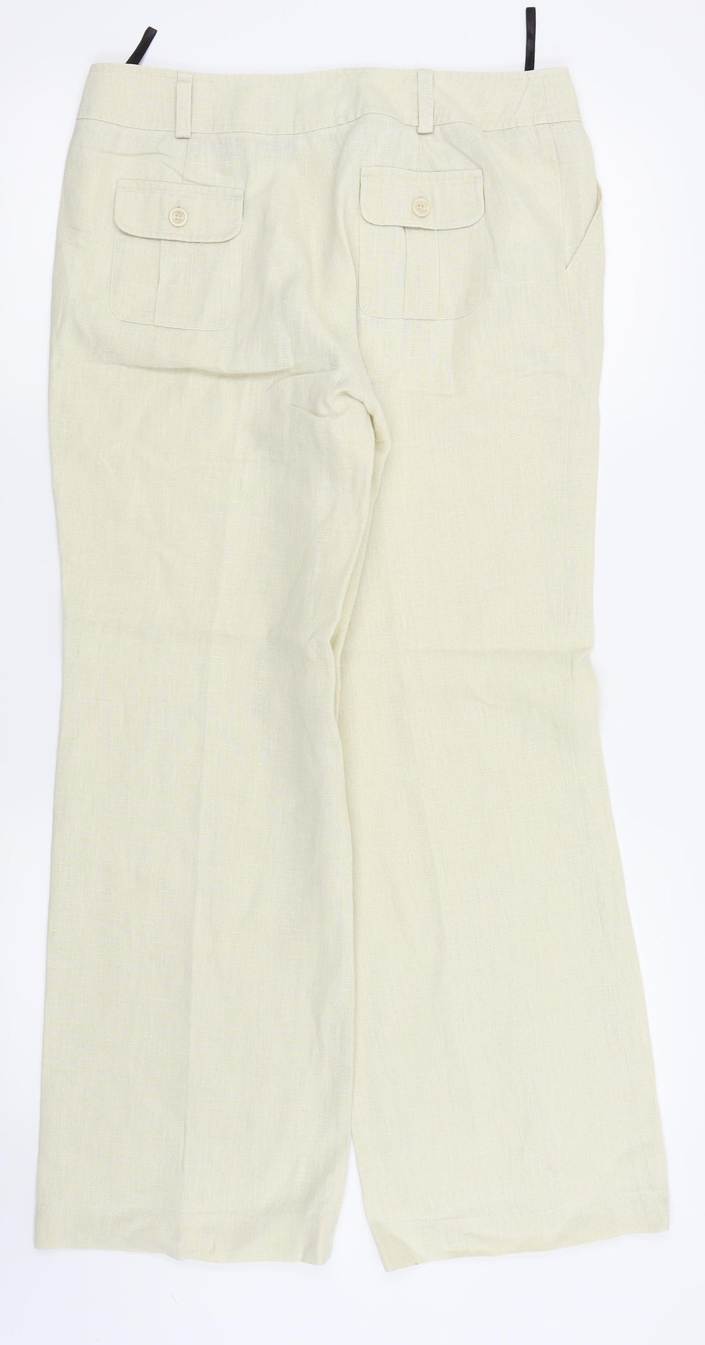 Evie Collection Womens Beige   Trousers  Size 12 L27 in