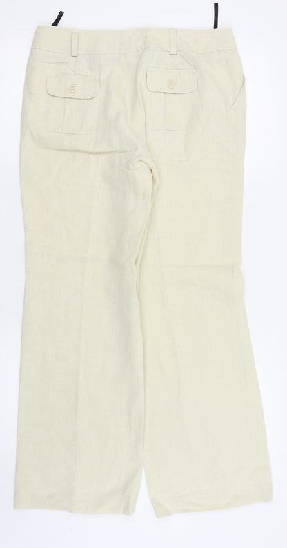 Evie Collection Womens Beige   Trousers  Size 12 L27 in