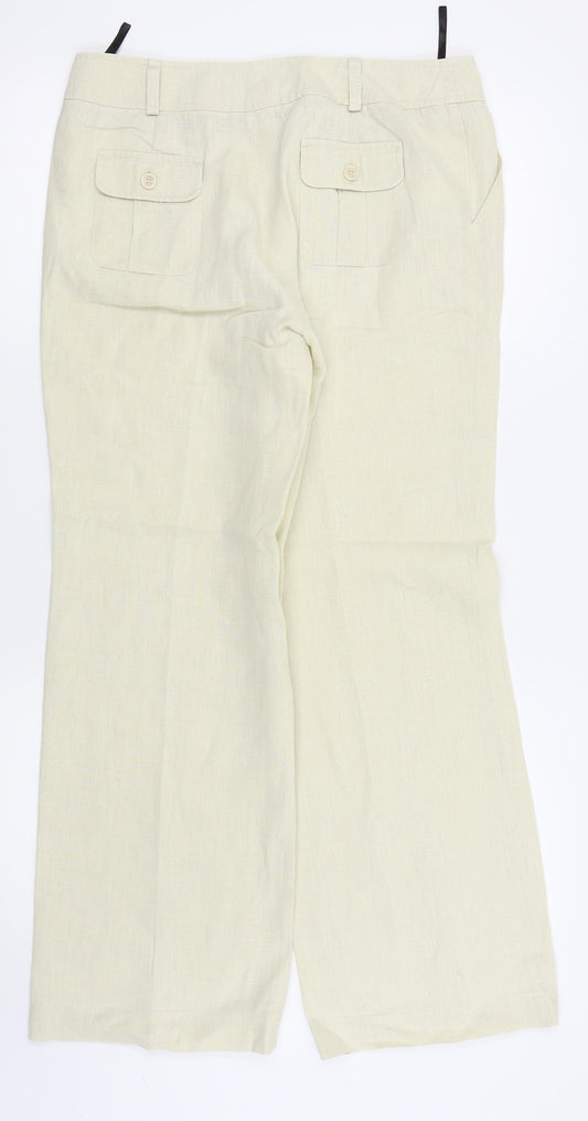 Evie Collection Womens Beige   Trousers  Size 12 L27 in
