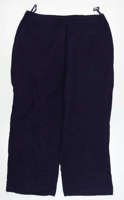 ANNE BROOKES Womens Blue   Trousers  Size 14 L23 in
