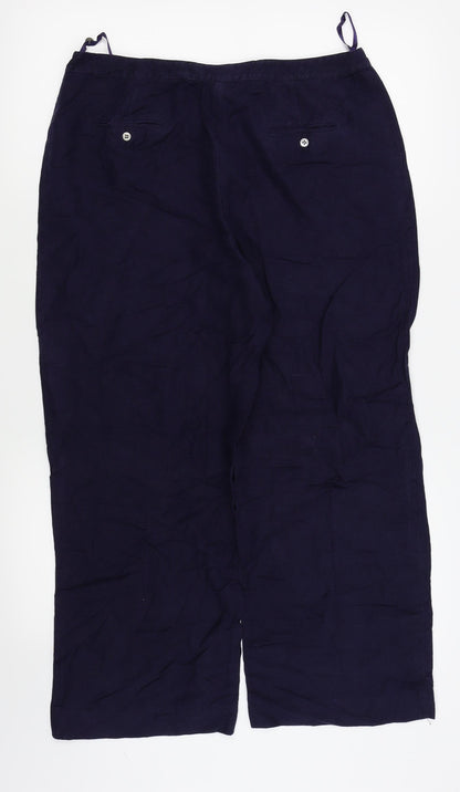 ANNE BROOKES Womens Blue   Trousers  Size 14 L23 in