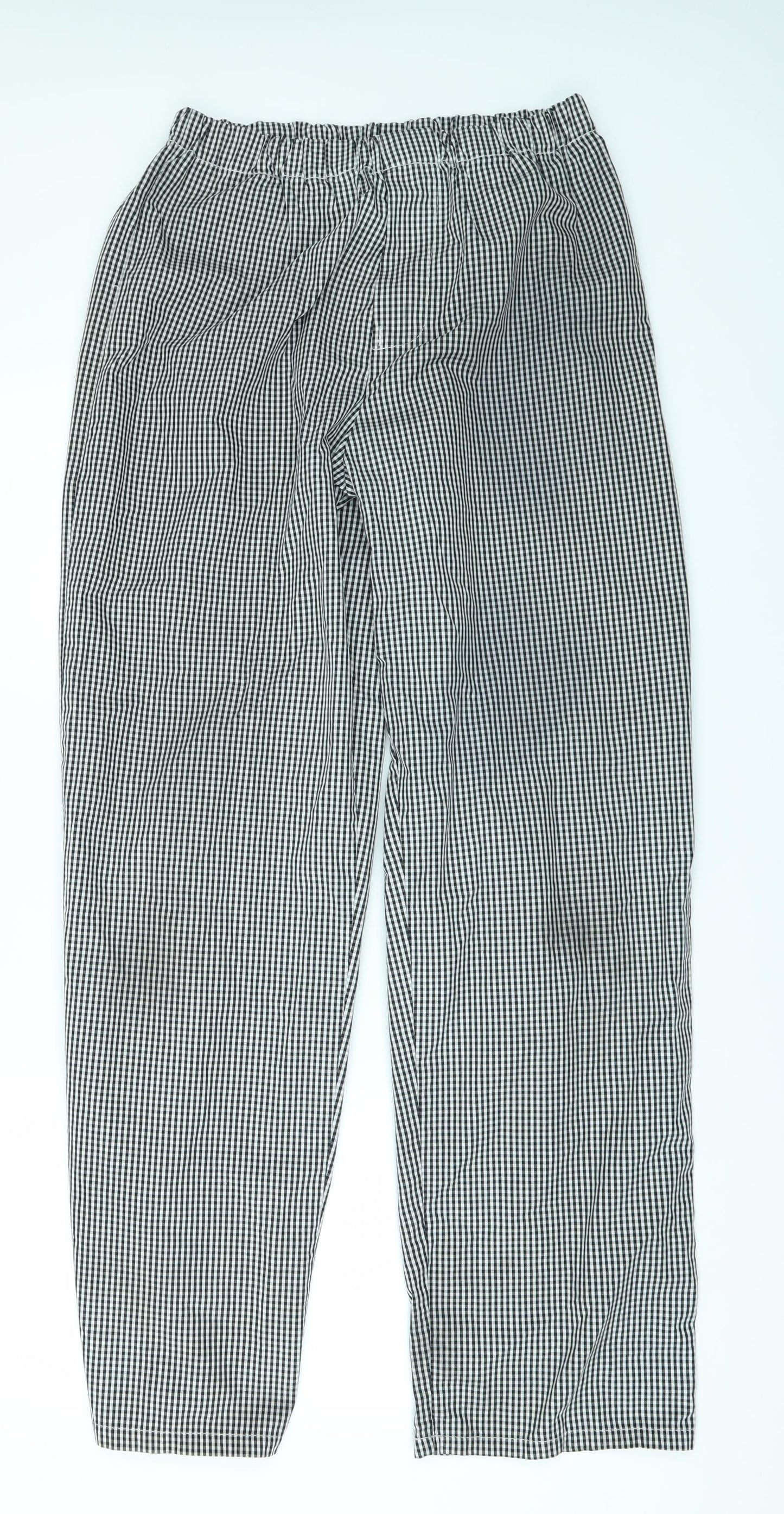 tibard ltd Mens Black Check  Trousers  Size M L31 in - Chefswear