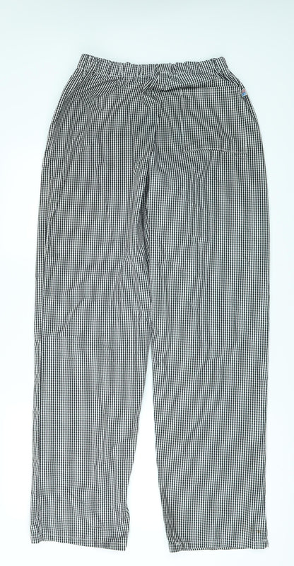 tibard ltd Mens Black Check  Trousers  Size M L31 in - Chefswear