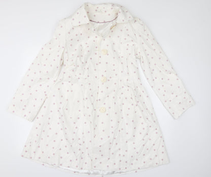Womens UK Size 12 Marks and Spencer White Pea Coat