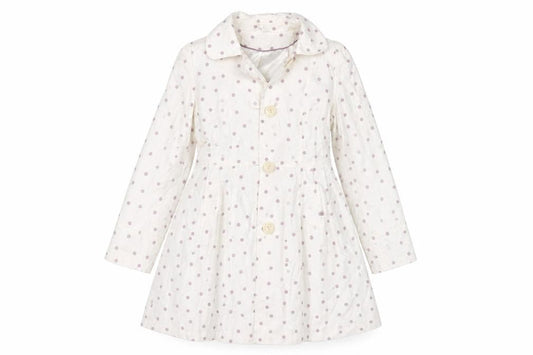Marks & Spencer Womens White Polka Dot  Pea Coat Coat Size 12