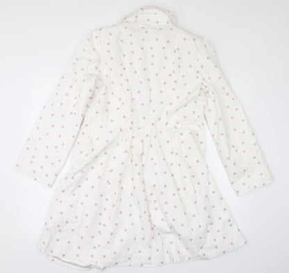 Womens UK Size 12 Marks and Spencer White Pea Coat