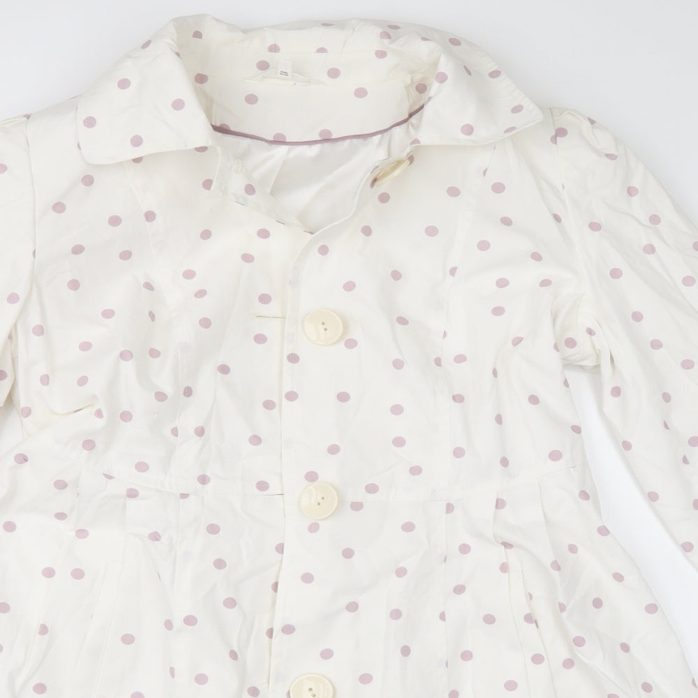 Womens UK Size 12 Marks and Spencer White Pea Coat