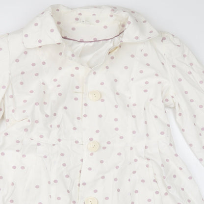 Womens UK Size 12 Marks and Spencer White Pea Coat