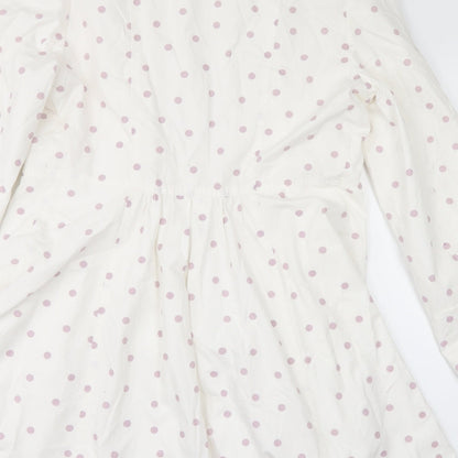 Womens UK Size 12 Marks and Spencer White Pea Coat