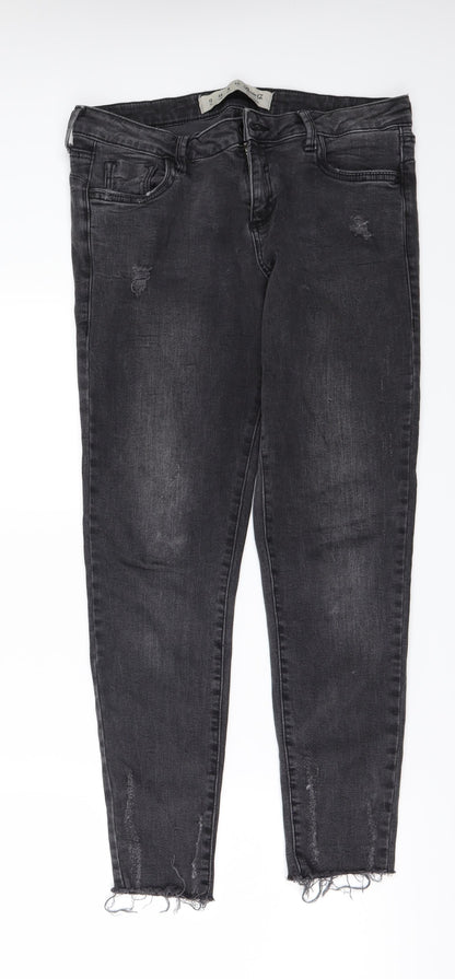 Denim & Co. Womens Black  Denim Skinny Jeans Size 12 L27 in