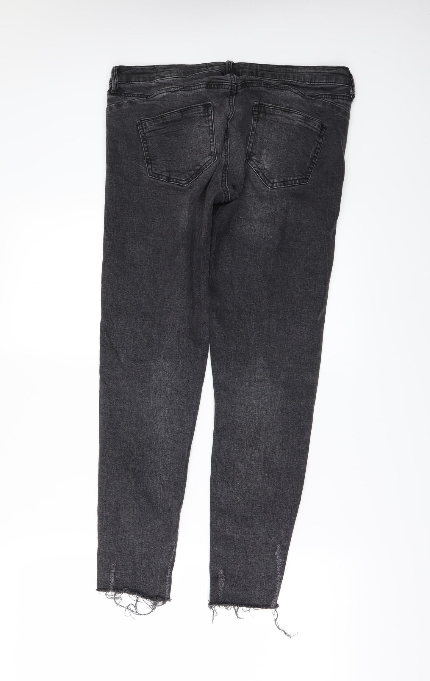 Denim & Co. Womens Black  Denim Skinny Jeans Size 12 L27 in