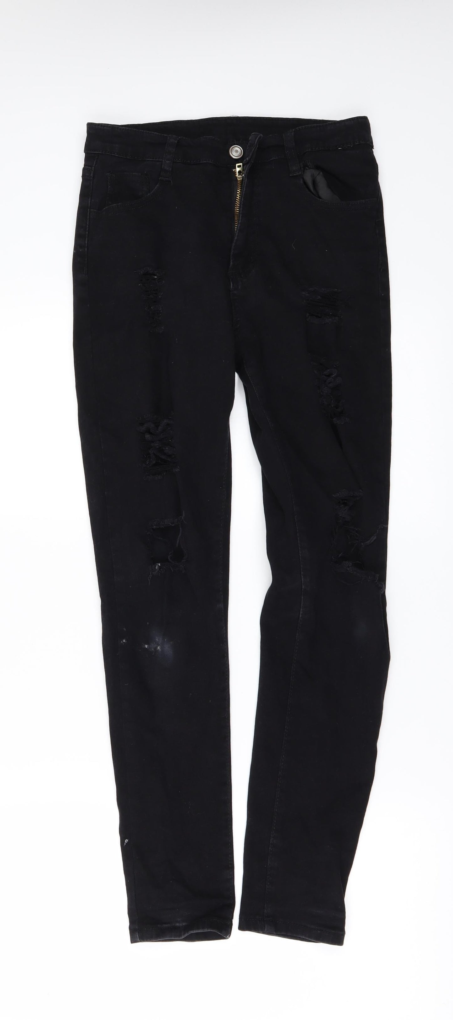 SheIn Womens Black  Denim Skinny Jeans Size S L28 in