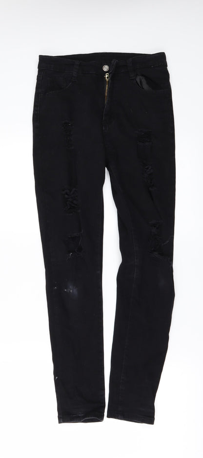 SheIn Womens Black  Denim Skinny Jeans Size S L28 in