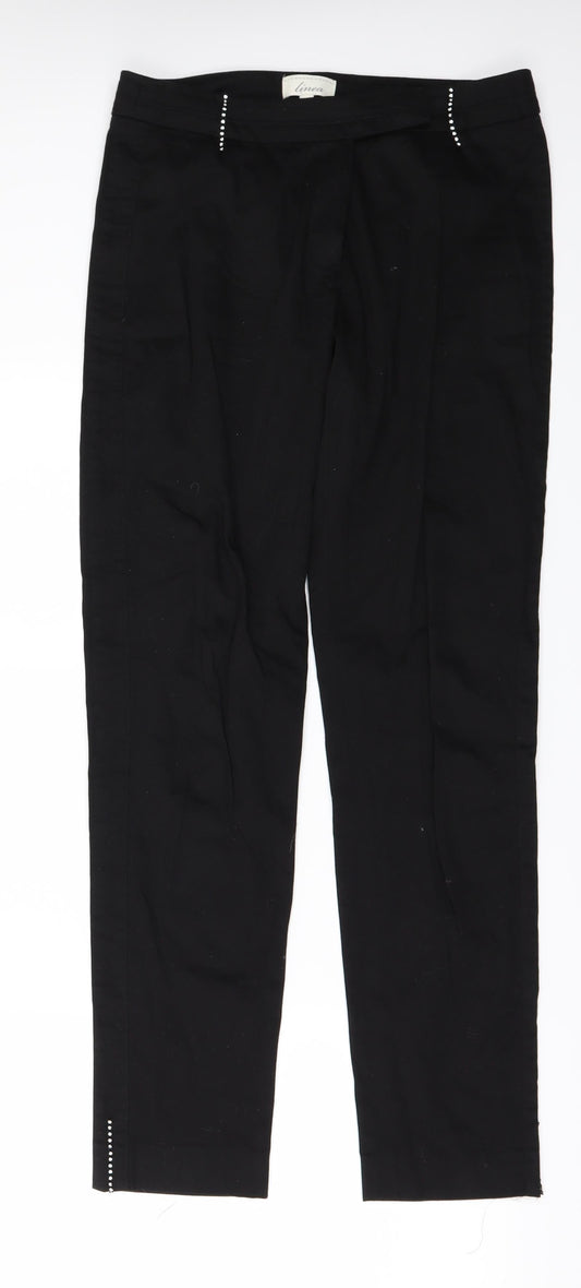 Womens UK Size 10 Linea Regular Fit  Black Trousers