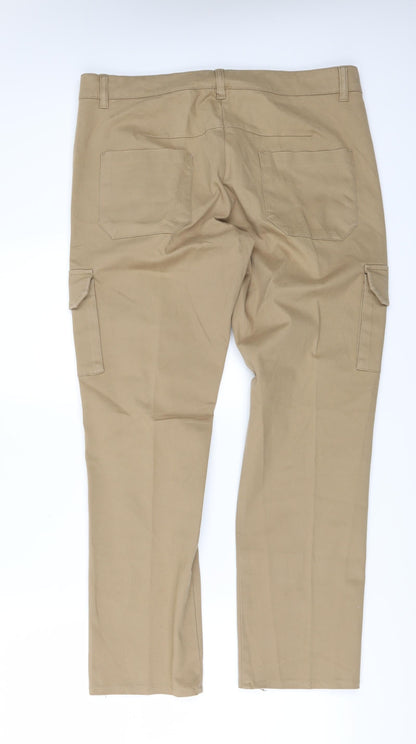 MNG Jeans Mens Beige  Denim Straight Jeans Size 36 in L28 in - Side Pockets