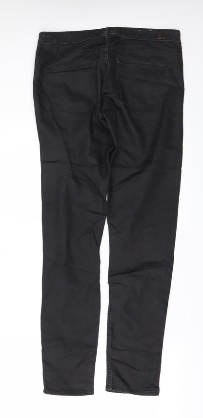H&M Womens Black  Denim Skinny Jeans Size 28 in L28 in - Zip Ankles