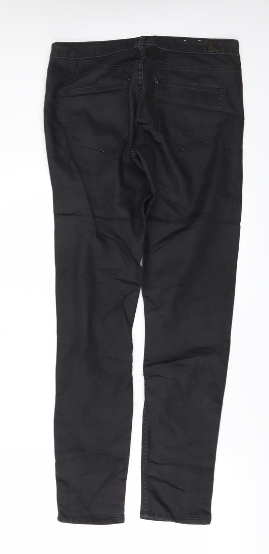H&M Womens Black  Denim Skinny Jeans Size 28 in L28 in - Zip Ankles