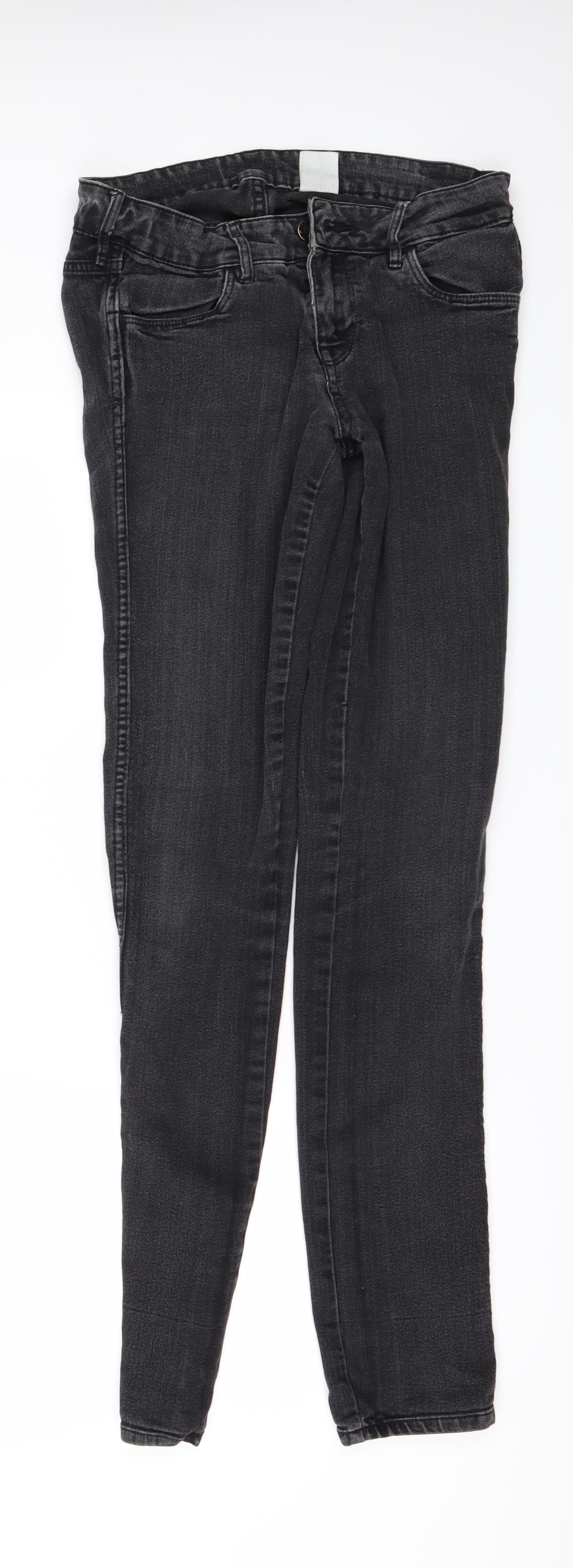 Womens UK Size 30 in H&M Regular Fit Skinny Beige Jeans