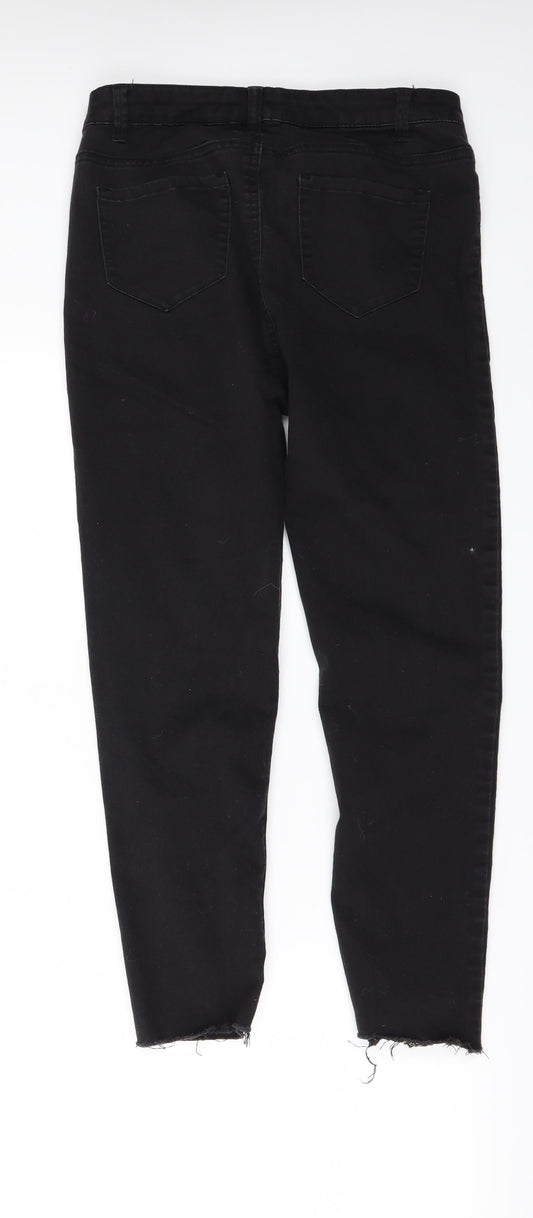BHS Womens Black  Denim Skinny Jeans Size 10 L24 in