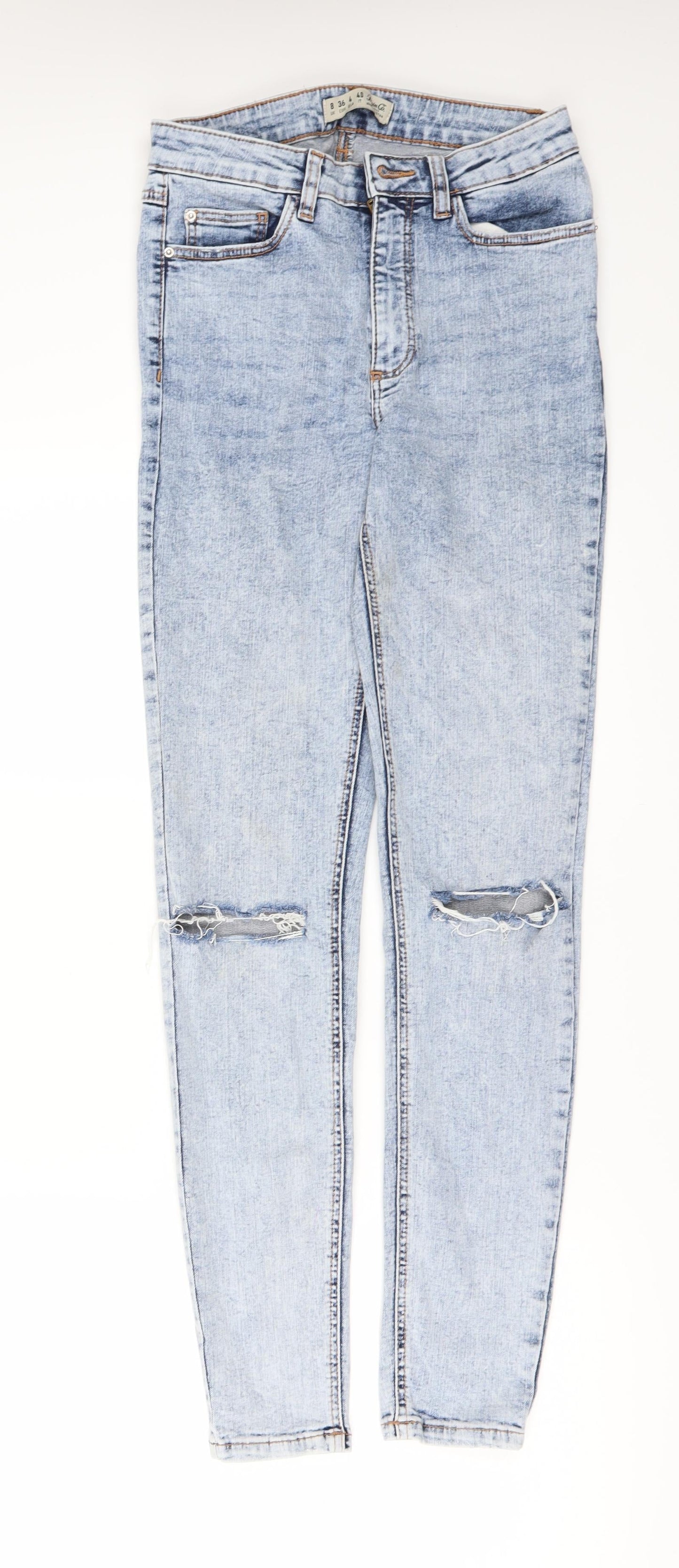 Denim & Co. Womens Blue  Denim Skinny Jeans Size 8 L29 in