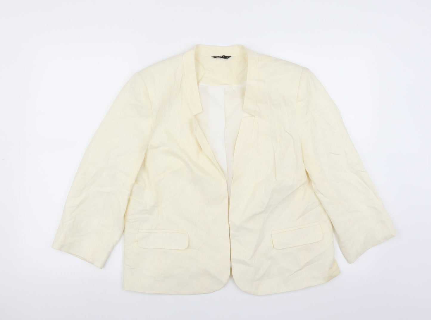 M&Co Womens Yellow   Jacket Suit Jacket Size 12