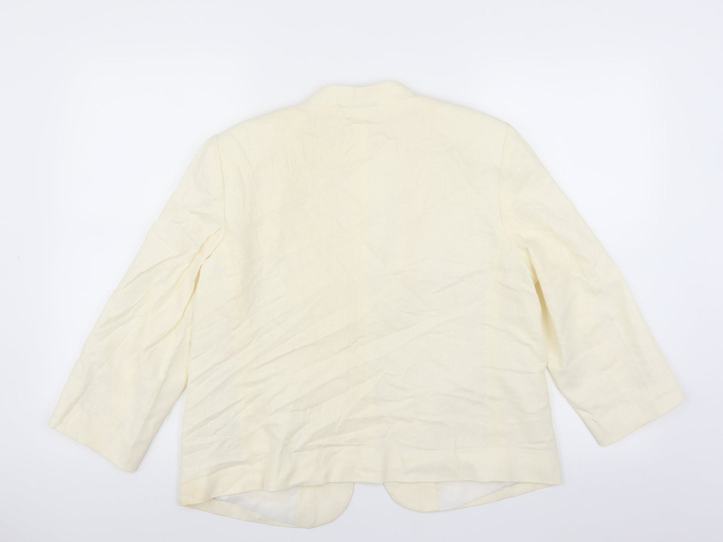 M&Co Womens Yellow   Jacket Suit Jacket Size 12