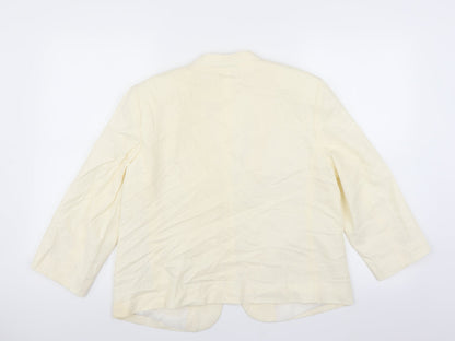 M&Co Womens Yellow   Jacket Suit Jacket Size 12