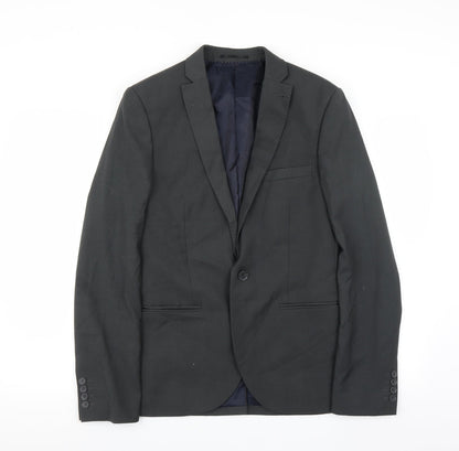 Mens UK Size 38 Topman Regular Grey Suit Jacket