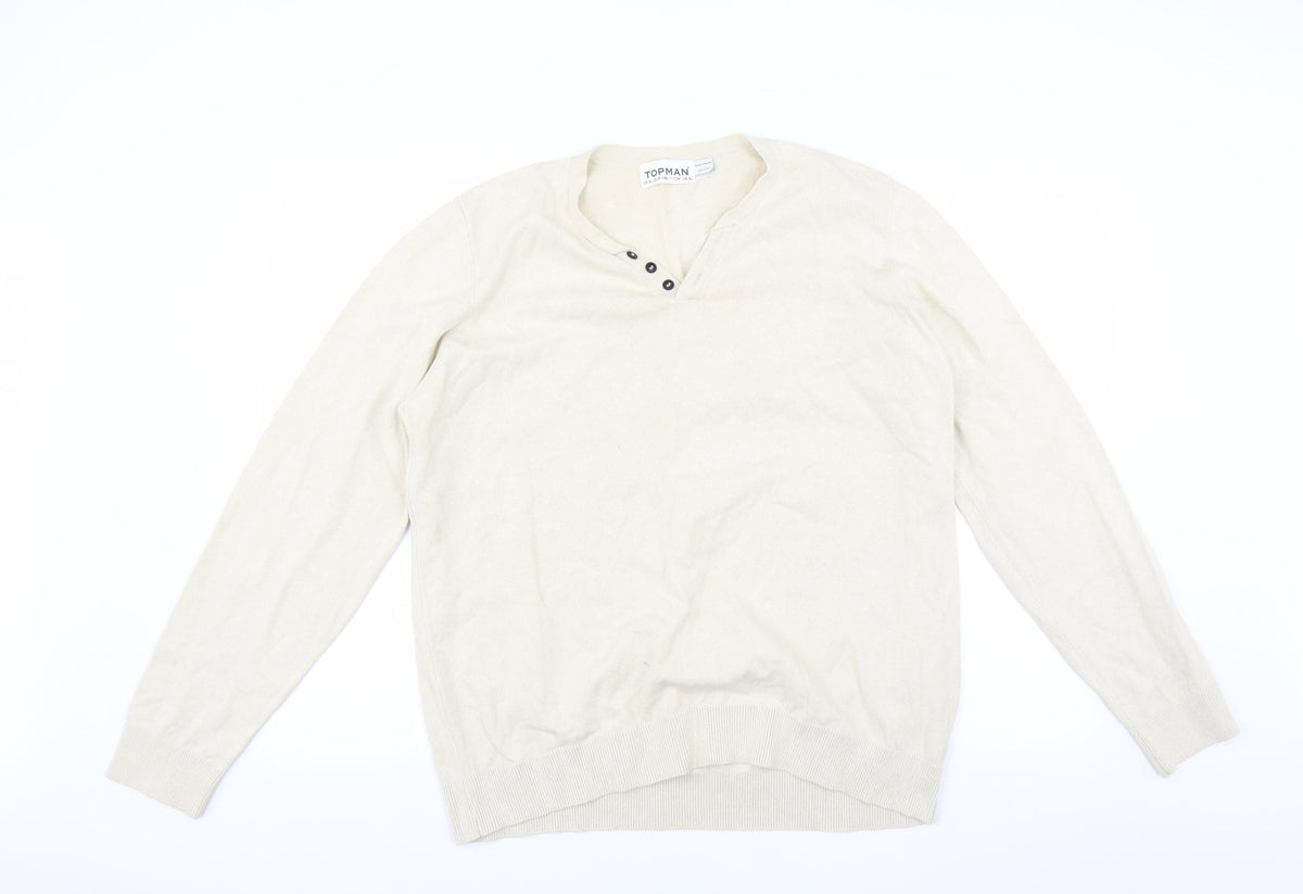 Topman Womens Beige   Pullover Jumper Size XL