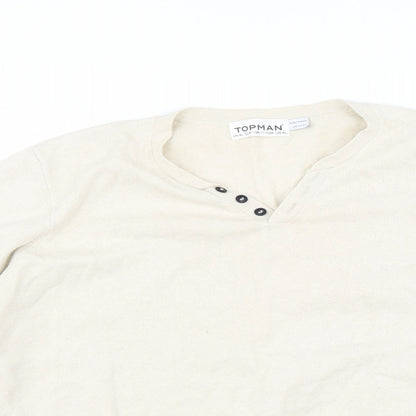 Topman Womens Beige   Pullover Jumper Size XL