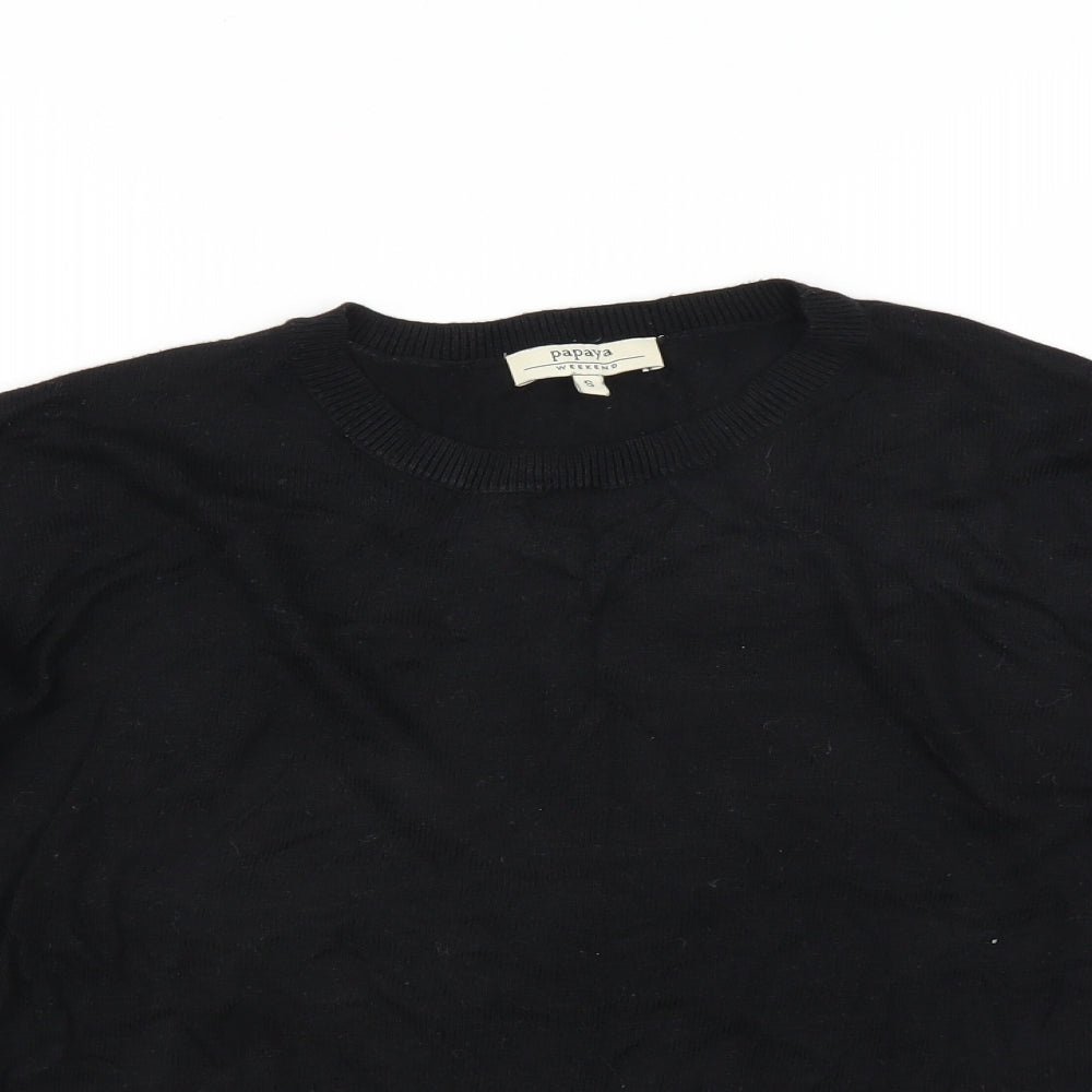 Papaya Womens Black   Pullover Jumper Size S