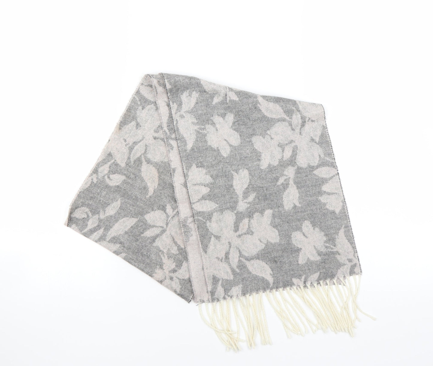 Preworn Womens Grey Floral   Scarf