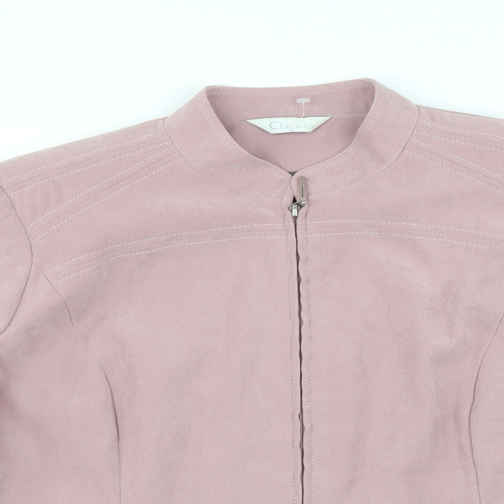 Classics Womens Pink   Jacket Suit Jacket Size 20